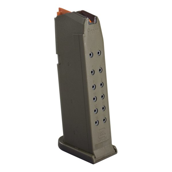 MAGAZINE G19 9MM 15RD ODG PKG, 47460