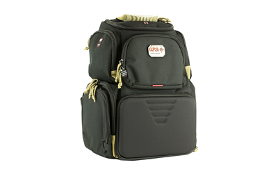 GPS HANDGUNNER BACKPACK BLK/TAN, SKU GOGPS-1711BPBT