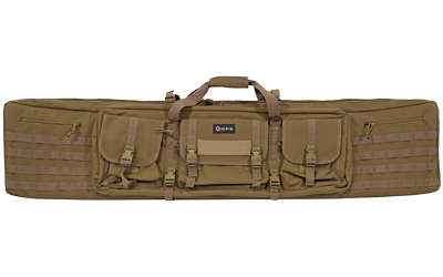 GPS DOUBLE RIFLE CASE 55" FDE, SKU GOGPS-DRC55-FDE