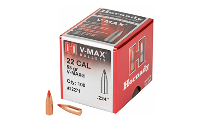 HRNDY V-MAX 22 CAL .224 55GR 100CT, SKU HRB22271