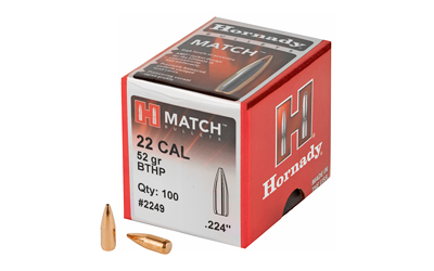 HRNDY MATCH 22CAL .224 52GR 100CT, SKU HRB2249