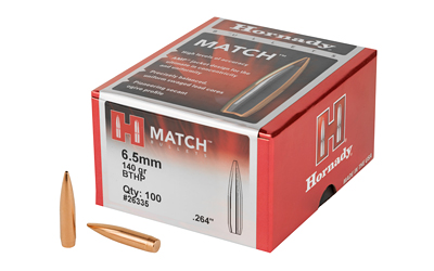 HRNDY MATCH 6.5MM .264 140GR 100CT, SKU HRB26335