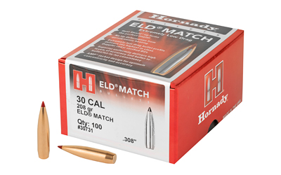 HRNDY ELD-M 30CAL .308 208GR 100CT, SKU HRB30731