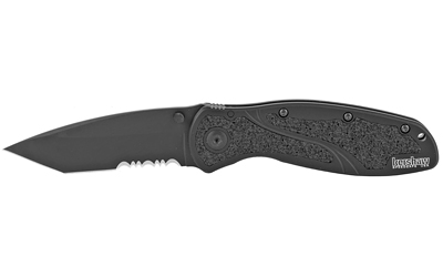 KERSHAW BLUR TANTO 3.4" BLK/BLK SERR, SKU KER1670TBLKST