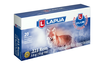 LAPUA 223 REM 55GR FMJ 20/600, SKU LAP4315042