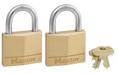 MASTERLOCK PADLOCK 2PK KEYED ALIKE, SKU ML140T