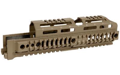 MIDWEST AK ALPHA QUAD RAIL 10" FDE, SKU MWMI-AK-ALPHA-QR-10FDE