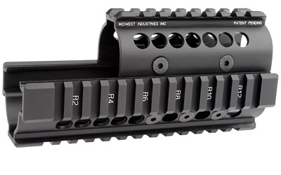 MIDWEST AK47/74 QUAD RAIL BLK, SKU MWMI-AK