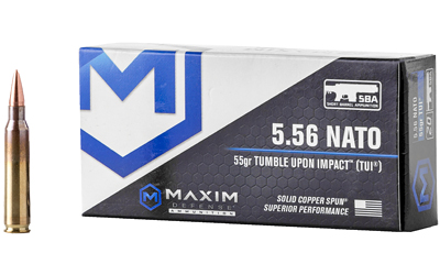 MAXIM 556NATO 55GR TUI SBA 20/500, SKU MXM-49000