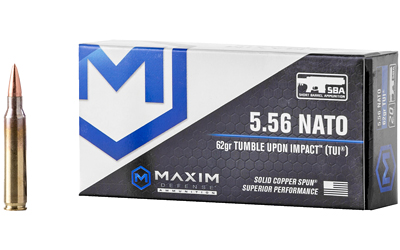 MAXIM 556NATO 62GR TUI SBA 20/500, SKU MXM-49001