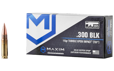 MAXIM 300BLK 115GR TUI SBA 20/500, SKU MXM-49004