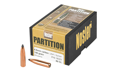 NOSLER 6.5MM 140GR SP PARTITION 50CT, SKU NOSB16321