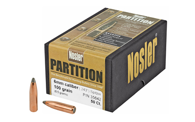 NOSLER 6MM 100GR SP PARTITION 50CT, SKU NOSB35642