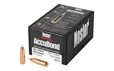 NOSLER 30 CAL 165GR ACCUBOND 50CT, SKU NOSB55602