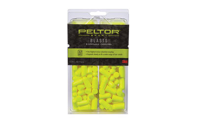 PELTOR SPORTBLAST DISP EARPLG 80PAIR, SKU PEL97082-PEL80-6C