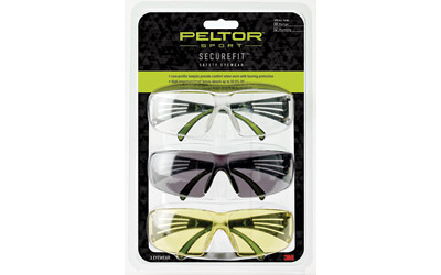 PELTOR SECUREFIT 400 EYE PROT 3-PACK, SKU PELSF400-P3PK-6