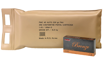 PMC BRNZ 45ACP 230GR FMJ 5 BX BP, SKU PMC45A-BP