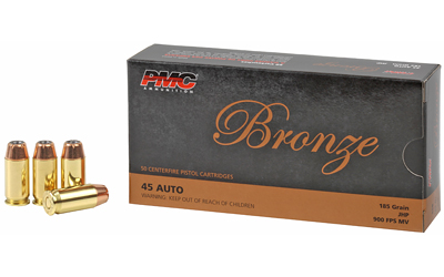 PMC BRNZ 45ACP 185GR JHP 50/1000, SKU PMC45B