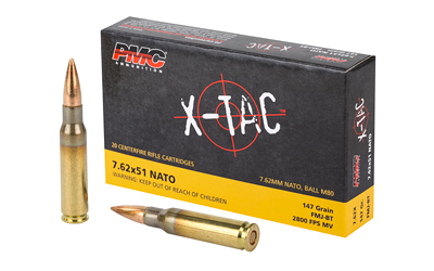 PMC XTAC 762NATO 147GR FMJ BT 20/500, SKU PMC762X