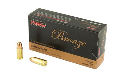 PMC BRNZ 9MM 115GR FMJ 50/1000, SKU PMC9A