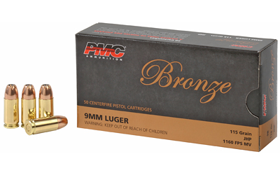 PMC BRNZ 9MM 115GR JHP 50/1000, SKU PMC9B