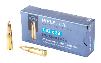 PPU 7.62X39 FMJ 123GR 20/1000, SKU PPUPP739F