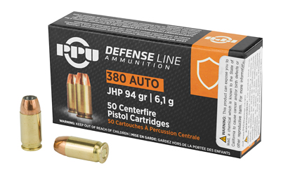 PPU 380ACP JHP 94GR 50/1000, SKU PPUPPD380A