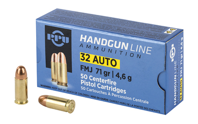 PPU 32ACP FMJ 71GR 50/1000, SKU PPUPPH32AF