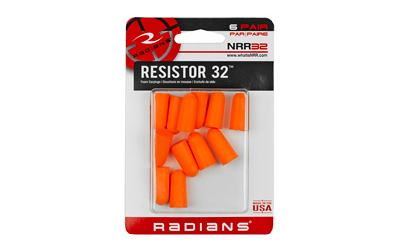 RADIANS RESISTOR EARPLUG 6 PAIRS, SKU RADFP8000BP