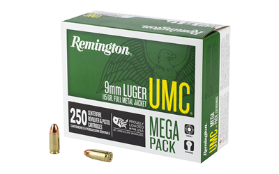 REM UMC MP 9MM 115GR FMJ 250/1000, SKU REM23777