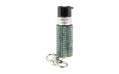 SABRE JEWELED SPRAY W/KEY RING BLK, SKU SABKR-J-BK-02