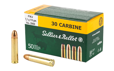 S&B 30CARBINE 110GR FMJ 50/1000, SKU SB30A