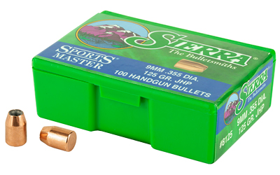 SIERRA SPORTS MASTER 9MM 125GR JHP, SKU SIER8125