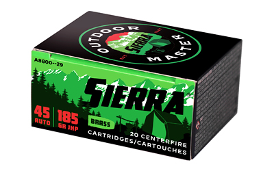 SIERRA OTDMST 45ACP 185GR JHP 20/200, SKU SIERA8800-29