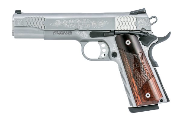 SW1911 45ACP 5" SS/WD ENGRAVED, 10270