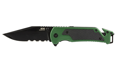 SOG ESCAPE ATK 2.0 3.4" BLK/GRN, SKU SOG11-52-01-43