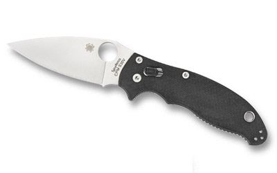 SPYDERCO MANIX 2 BLACK G10 PLAINEDGE, SKU SPYC101GP2