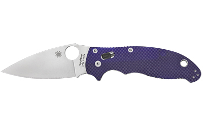 SPYDERCO MANIX 2 G-10 DARK BL 3.375", SKU SPYC101GPDBL2