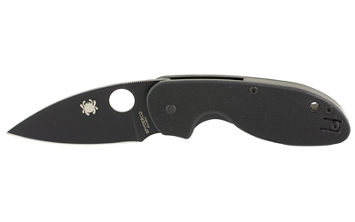 SPYDERCO EFFICIENT G-10 BLACK PLAINE, SKU SPYC216GPBBK