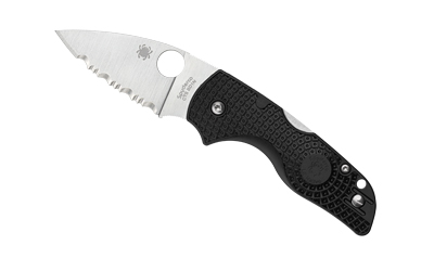 SPYDERCO LIL NATIVE LW BLK/SLV SRTD, SKU SPYC230SBK