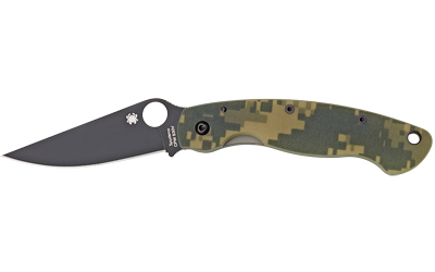 SPYDERCO MILITARY MODEL G-10 CAMO, SKU SPYC36GPCMOBK