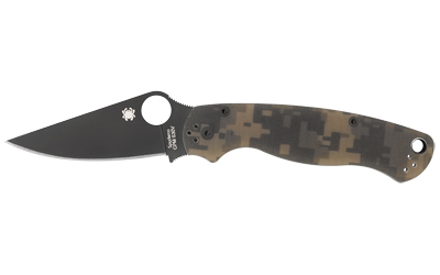 SPYDERCO PARA MILITARY2 CAMO G10 PLN, SKU SPYC81GPCMOBK2