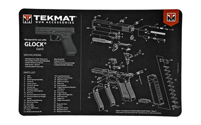 TEKMAT PISTOL MAT FOR GLOCK G5, SKU TEKR17-GLOCK-G5