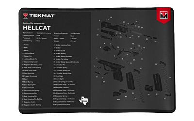 TEKMAT PISTOL MAT SPRNGFLD HELLCAT, SKU TEKR17-HELLCAT