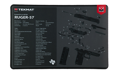 TEKMAT PSTL MAT FOR RUGER 57 BLK, SKU TEKR17-RUGER57