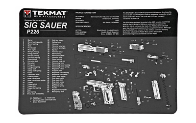 TEKMAT PISTOL MAT SIG P226 BLK, SKU TEKR17-SIGP226