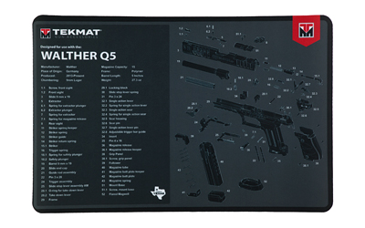 TEKMAT PSTL MAT FOR WALTHER Q5 SF, SKU TEKR17-WAL-Q5-SF