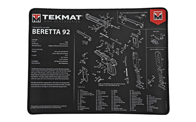 TEKMAT ULTRA PSTL MAT BERETTA 92 BLK, SKU TEKR20-BER92