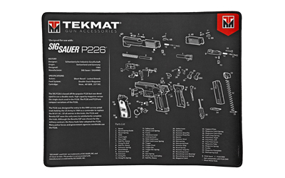 TEKMAT ULTRA PSTL MAT SIG P226 BLK, SKU TEKR20-SIGP226