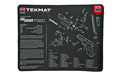 TEKMAT ULTRA PSTL MAT SIG P320 BLK, SKU TEKR20-SIGP320